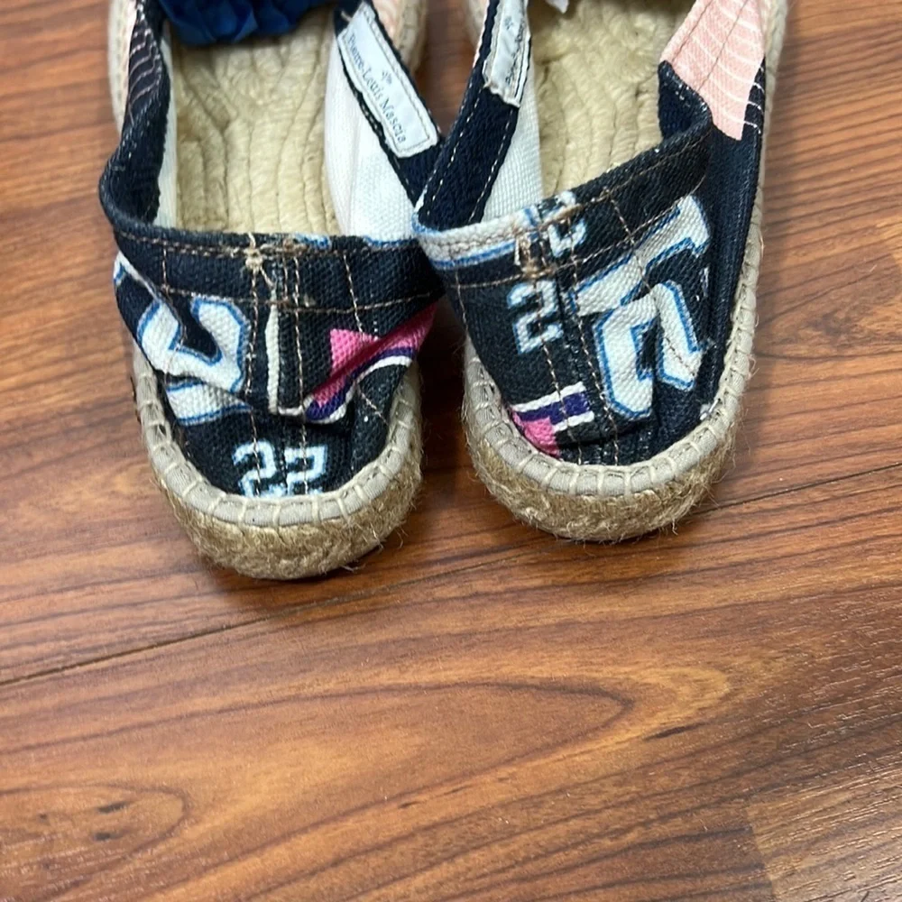 Pierre-Louis Mascia Striped Espadrilles Pink & Navy Sz 38 NWOT